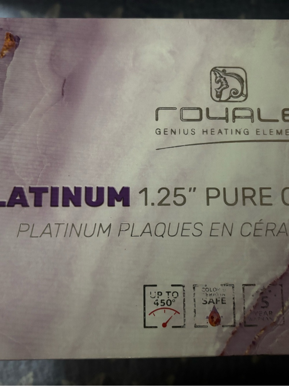 Platinum 1.25" Ceramic Hair Styling Plates - Purple